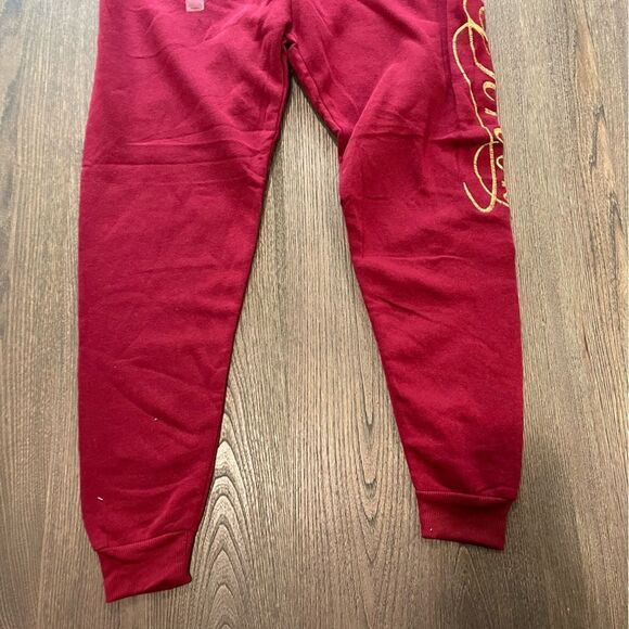 NWT Dereon Wine Red Gold Cropped Jogger Sweatpants Size 1X - Picture 3 of 9